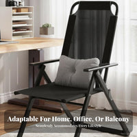 Reclining Deck Chair with Footrest 2-in-1 Design for Living Room, Office Workers