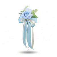 Bridal Car Flower Decoration with Ribbon Lightweight Ornament Reusable