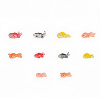 Koi Fish Lotus Leaf Resin Miniature Aquarium Decor