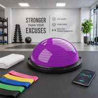 Half-Dome Balance Ball Black Base Inflatable Training Platform Rehab Support