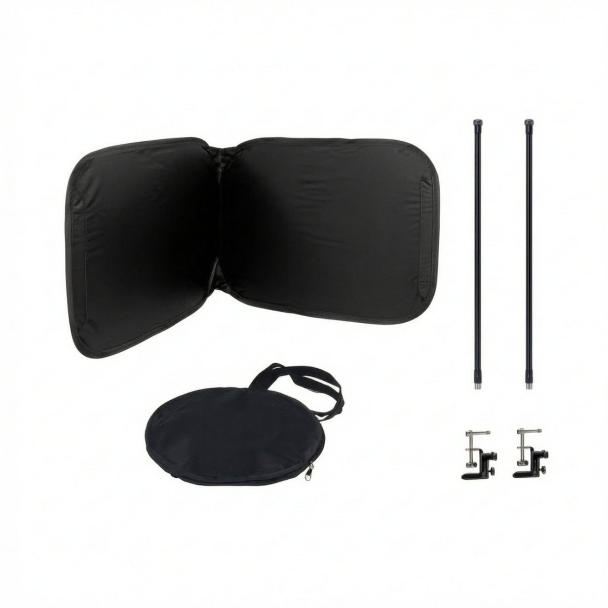 Portable Desktop Privacy Screen with Clamps Lightweight Clamp-on Privacy Screen Flexible Foldable Office Divider Adaptable for Computer Workstation