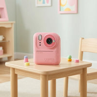 Mini Instant Print Camera Rechargeable Instant Print Toy Camera Portable Digital for Children, Boys and Girls, Toddlers, Everyday Play, Travel, Parties