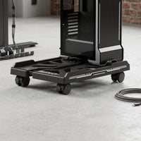 Ventilated Computer Cabinet Stand with Wheels Stable PC Cabinet Stand with Wheels Compact Computer Holder Sturdy for Gamers