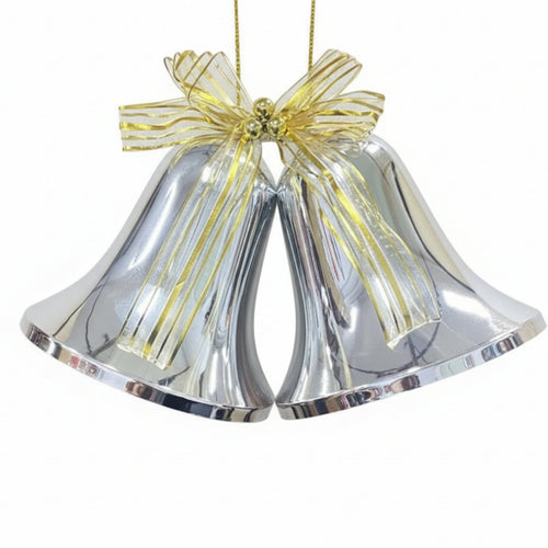 2 Pieces Oversized Christmas Bell Shiny Finish Jumbo Bell Decoration for Lobbies