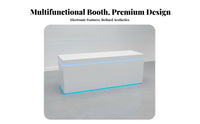 High-Gloss Finish Modern Lighted Display Counter Stable and Sturdy LED Display Table Fully Assembled Illuminated Retail Pedestal for Exhibit Room Managers, Event Planners, Exhibitions, Exhibit Rooms, Trade Exhibit S, Company Reception Areas