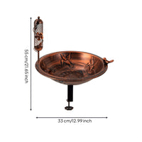 Bird Bath Feeder Shallow Basin Flower Garden Stake Bowl Decorative Accents