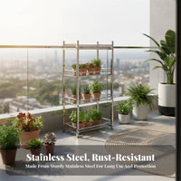 Tiered Pot Rack Indoor & Outdoor Use Plant Stand Minimalist designated areaSaving for homeowners, Balcony, Patio