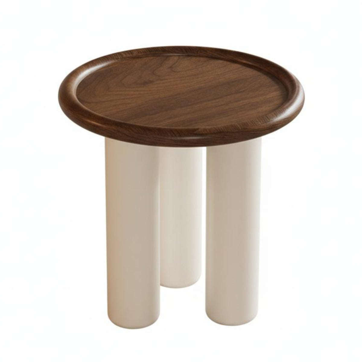 Round Wooden Table Minimalist Design Round Table with Thick Legs Rounded Design