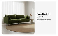 Removable and cleanable Cover puffyShaped Couch Nordic Design Sofa Easy to Clean Loveseat Wabi-Sabi aesthetic for Apartment Dwellers, Homeowners, Children, Lounge Area, Bedroom, Home Office