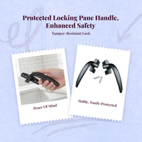 Aluminum Alloy Casement Handle, Security Lock, Universal Replacement, Push-Pull, Comfortable Grip