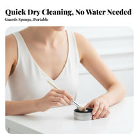 Gentle on Bristles Dry Makeup Brush Cleaner No Water Needed Eyeshadow Brush Cleaning Sponge Quick Clean for Travel, Dressing Table, Bathroom