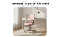 Kids Rolling Desk Chair With Wheels Ergonomic Seat 360-Degree Swivel for School