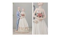 Bride and Groom Figurine Elegant Sculpture Charming for Engagement Party