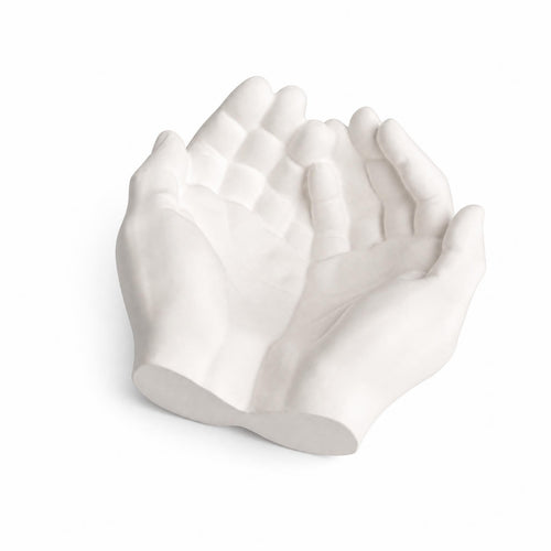 Cupped Hands Dish Sculpted Details Fragrance Stone Ornament Decorative