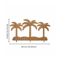 Woven Palm Hook Storage Space Saving Home Decor for Entryway, Bedroom