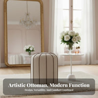 Vanity Stool Multi-Functional Woven Top Vanity Stool sturdy Wood Frame for Adults