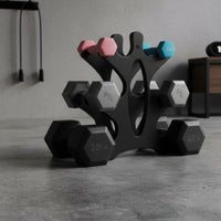 Dumbbell Tree Stand Space-Saving V-Shaped Dumbbell Rack Easy Assembly Vertical Weight Organizer for Office