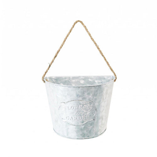 Half Round Wall Planter Distressed Finish Rustic Hanging Planter Decorative