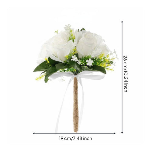 Rope Handle Floral Arrangement Handmade Look Rustic Wedding Floral Arrangement