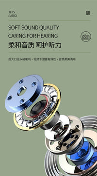 多波段收音机高端带耳机插孔多功能迷你收音机可蓝牙手机通话听歌
