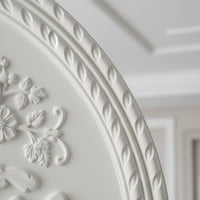 French Design Ceiling Medallion Decorative Pattern Round Ceiling Medallion Interior Decor Paintable Easy Install