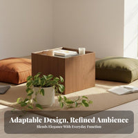 2 Pieces Nesting Coffee Table Set Movable with Wheels Indoor Furniture