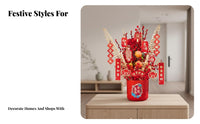 Seasonal Holiday Fortune Container, 2026 New Year Decoration, Horse Year Lucky Desktop Decor, Festive Table Display