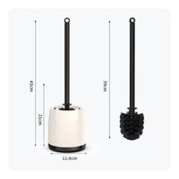 Toilet Brush and Holder Set Compact Design Deep Cleaning Toilet Brush
