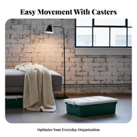 Rolling Under-Bed Box particlesresistant Under-Bed Bin Stackable Design for Homeowners