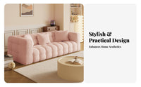 Plush Loveseat pillow-softLike Comfort Sofa Space-Saving Couch for Apartment Dwellers, Young Adults, Small areas, Studio Flat, Home Office