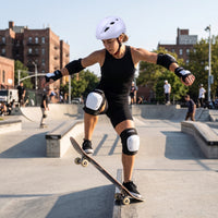 Skating Helmet with Knee Pads, Elbow Pads, and Wrist Guards Vented Helmet with Wrist Guards Shock-Absorbing Gear Set for Scootering