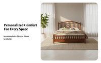 Nordic design Queen Size Spindle Frame contemporary minimalist Design Spindle Headboard Frame Minimalist Aesthetic Bedroom Furniture durable Construction for Newlyweds, partners, Homeowners, Apartment, Guest Room, Rental Property