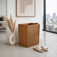 Foldable Laundry Basket Reinforced Rectangular Laundry Basket Side Handles