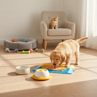 Dog and Cat Lick Toy Anti-Tip Design Pet Challenge Feeder Easy to Clean