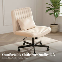 Armless Cross-Legged Chair Height Adjustable Office Furniture 360° rotate Rolling Casters for Students, Remote Workers