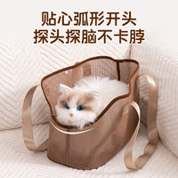 宠物猫包斜挎外出狗包可调节大容量透气猫包袋子手提袋便携出行包