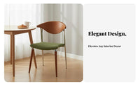 Woven Seat Armchair mid-centuryera Modern aesthetic Dining Chair Minimalist Design Sturdy Frame for Adults