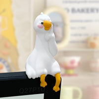 Cute Animal Figurine for Desk or Car - 'Tired Duck' Decorative Ornament