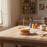Manual Thread Spool Rack Handmade Wooden Spool Holder Tangletangle-Resistant