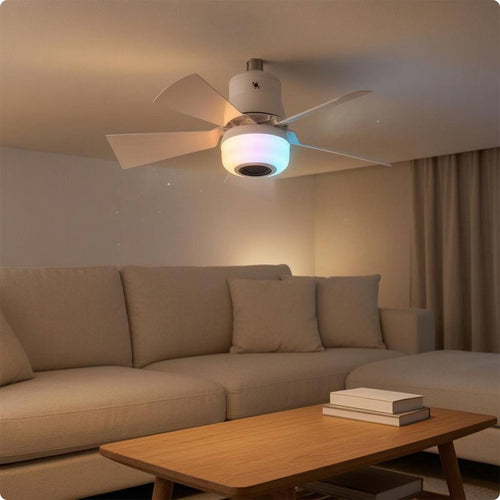 RGB Ceiling Fan Light Brightness Adjustable Home Device Timing