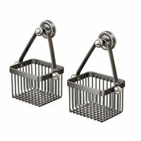 Suction holder Bin for Used Face Towels Multi-Purpose Storage holder for Vanity Area