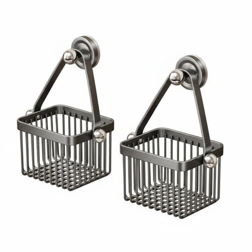 Suction holder Bin for Used Face Towels Multi-Purpose Wall Basket for Washstand