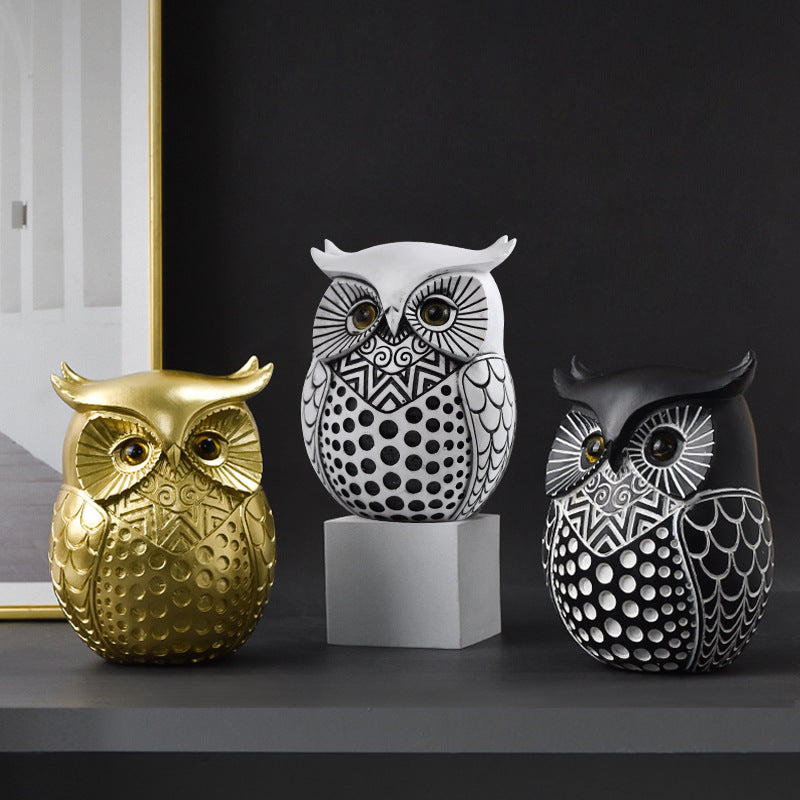 Owl Resin Ornament Modern Minimalist Home Decor