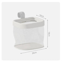 2 Pieces Pet Fence Basket Plastic Rim Mesh-Sided Hanging Basket Flat Base