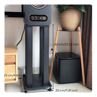 2 Pieces Bookshelf Speaker Stand Sturdy Base Floor Speaker Stand Super-Stable Design for Audiophiles, Home Theater Enthusiasts, Listening Room, Studio