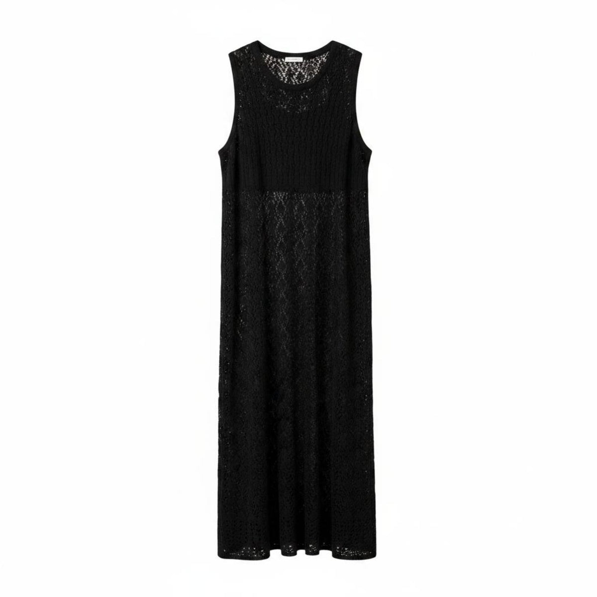 Knit Vest Dress Comfortable Opening Back Slit Dress Breathable Summer Clothing for Women