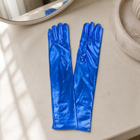 Women's Extra Long Patent Leather Opera Gloves for Cosplay & Costumes