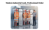 Double-Sided Fire Suit Stand Electric Firefighter Gear Rack Heavy Duty Rotating Turnout Gear Locker for Firefighters, Emergency Responders