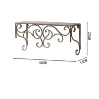 Scrollwork Shelf Antique-Style Furniture Rustic for Entryway, Patio
