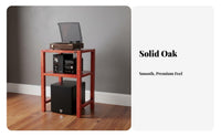 Wooden Audio Equipment Stand High Load Capacity Floor Standing Audio Shelf Ventilated Shelving High-Fidelity Equipment Shelf for Audiophiles